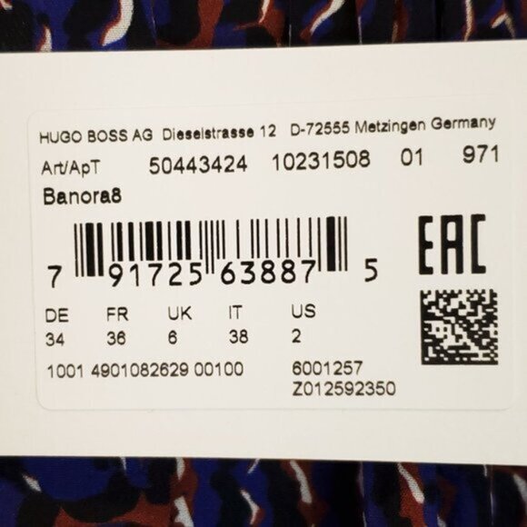 BOSS Crocodile-print Women's Silk Blouse Size EU 34 - Picture 7 of 7